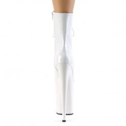 Pleaser INFINITY-1020 White Patent Ankle Boot