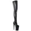 Pleaser INFINITY-4000 Black Stretch Faux Leather Boot Boots