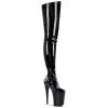 Pleaser INFINITY-4000 Black Stretch Patent Boot