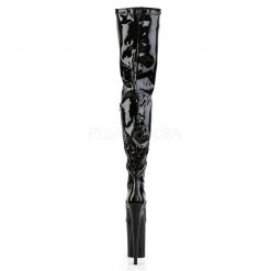 Pleaser INFINITY-4000 Black Stretch Patent Boot