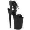 Pleaser INFINITY-900-14 Black Quilted Faux Leather Platform Sandal