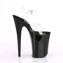 Pleaser INFINITY-908 Clear/Black Platform Sandal