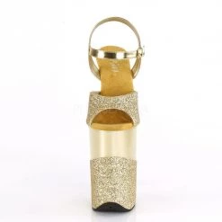 Pleaser Shoes INFINITY-909-2G Gold Glitter/Gold Glitter Platform Sandal