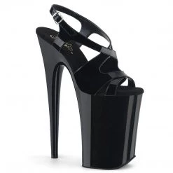 Pleaser INFINITY-930 Black Patent Platform Sandal Shoes