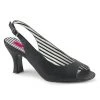 Pleaser Pink Label Shoes JENNA-02 Black Faux Leather