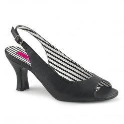 Pleaser Pink Label Shoes JENNA-02 Black Faux Leather
