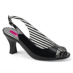 Pleaser Pink Label Shoes JENNA-02 Black Patent