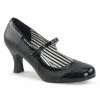 Pleaser Pink Label JENNA-06 Black Faux Leather-Patent