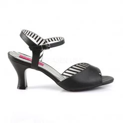 Pleaser Pink Label Shoes JENNA-09 Black Faux Leather
