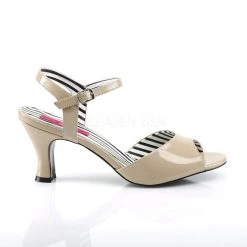 Pleaser Pink Label JENNA-09 Cream Patent