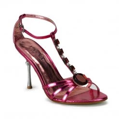 Pleaser Shoes JEWEL-31 Fuchsia Metallic Pu Sandal