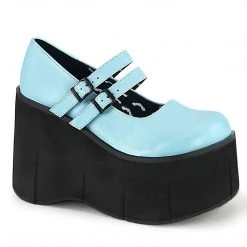 Demonia KERA-08 Baby Blue Vegan Leather Mary Janes