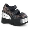Demonia KERA-13 Black -Pewter Vegan Leather Mary Janes