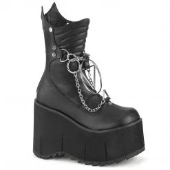 Demonia New Arrivals KERA-130 Black Vegan Leather Calf Boot