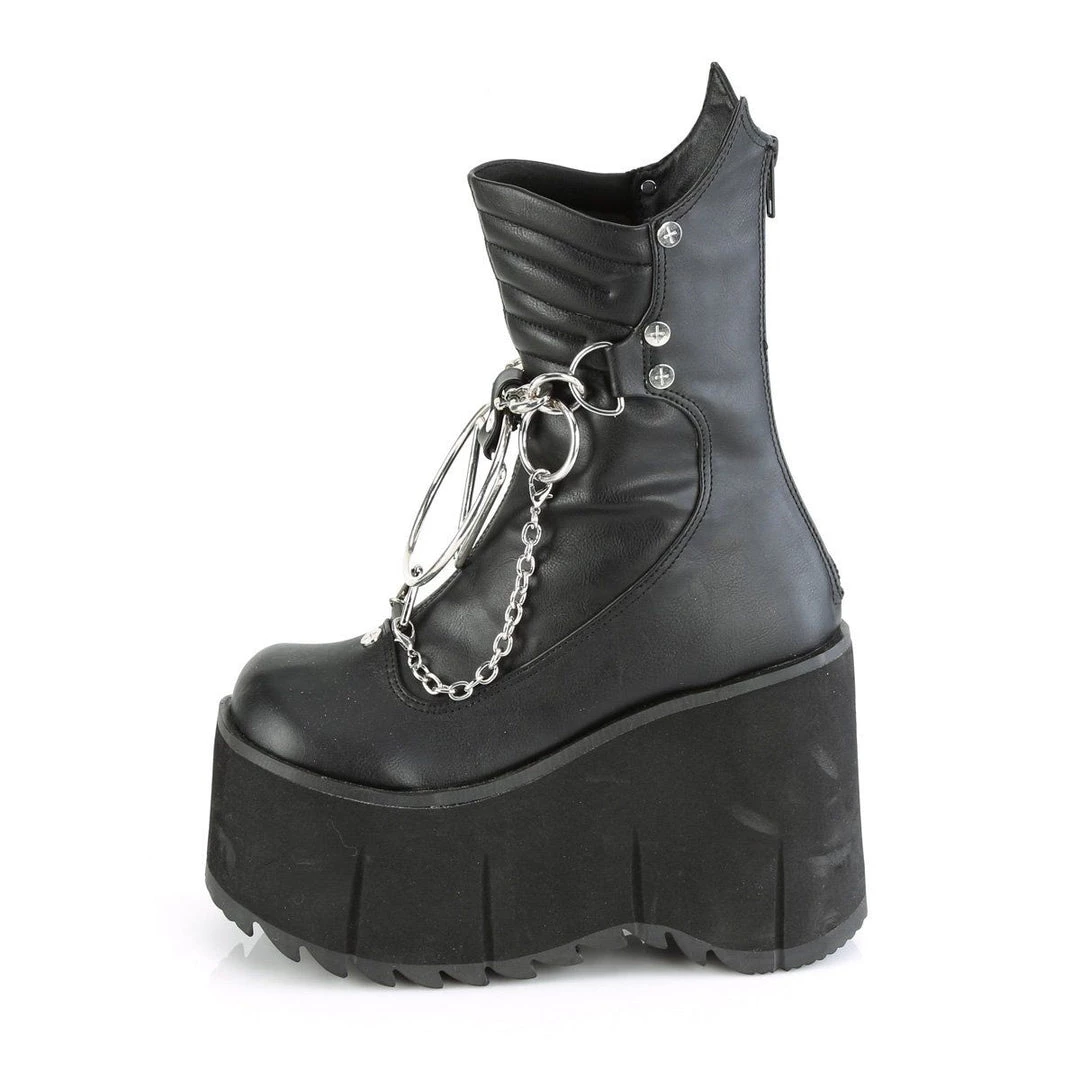 Demonia New Arrivals KERA-130 Black Vegan Leather Calf Boot 5 Demonia New Arrivals KERA-130 Black Vegan Leather Calf Boot