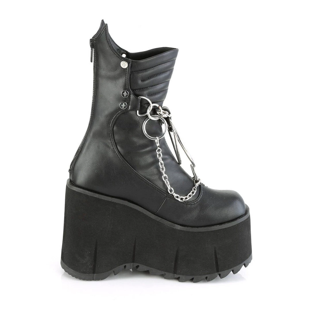 Demonia New Arrivals KERA-130 Black Vegan Leather Calf Boot 7 Demonia New Arrivals KERA-130 Black Vegan Leather Calf Boot