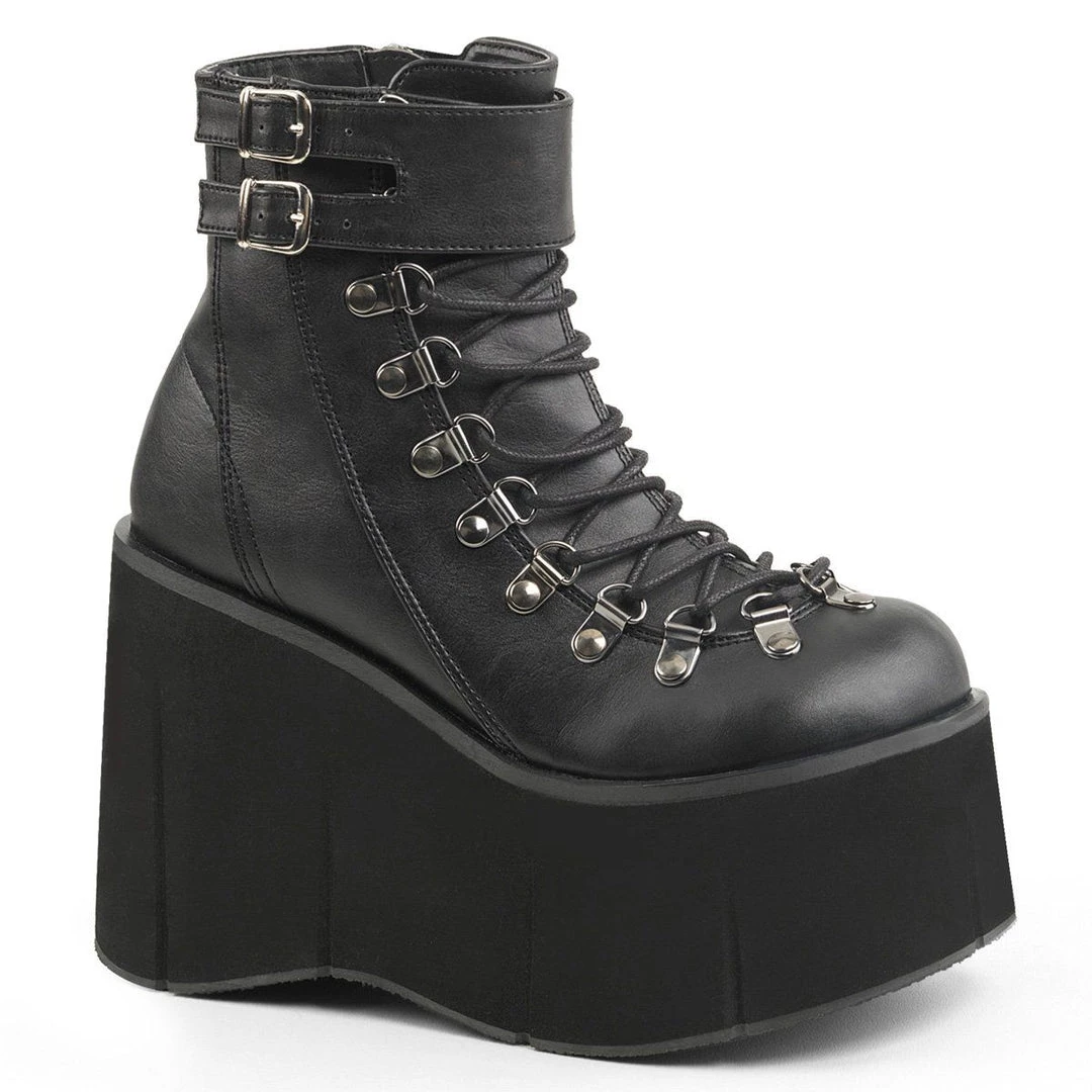 Demonia Boots KERA-21 Black Vegan Leather Ankle Boot 4 Demonia Boots KERA-21 Black Vegan Leather Ankle Boot
