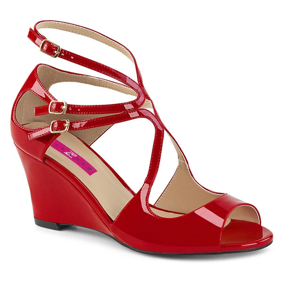 Pleaser Pink Label KIMBERLY-04 Red Patent Shoes 3 Pleaser Pink Label KIMBERLY-04 Red Patent Shoes