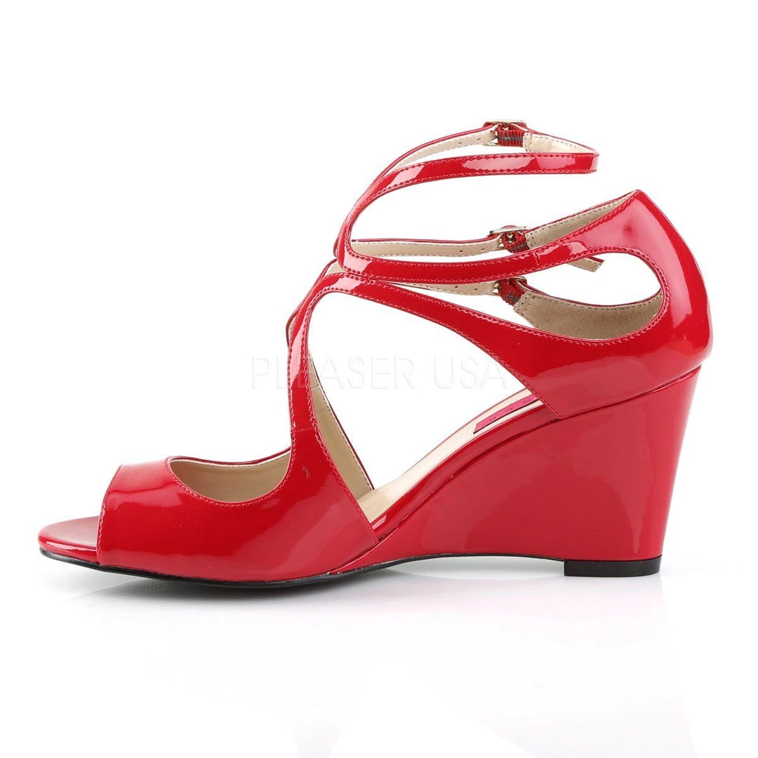 Pleaser Pink Label KIMBERLY-04 Red Patent Shoes 5 Pleaser Pink Label KIMBERLY-04 Red Patent Shoes