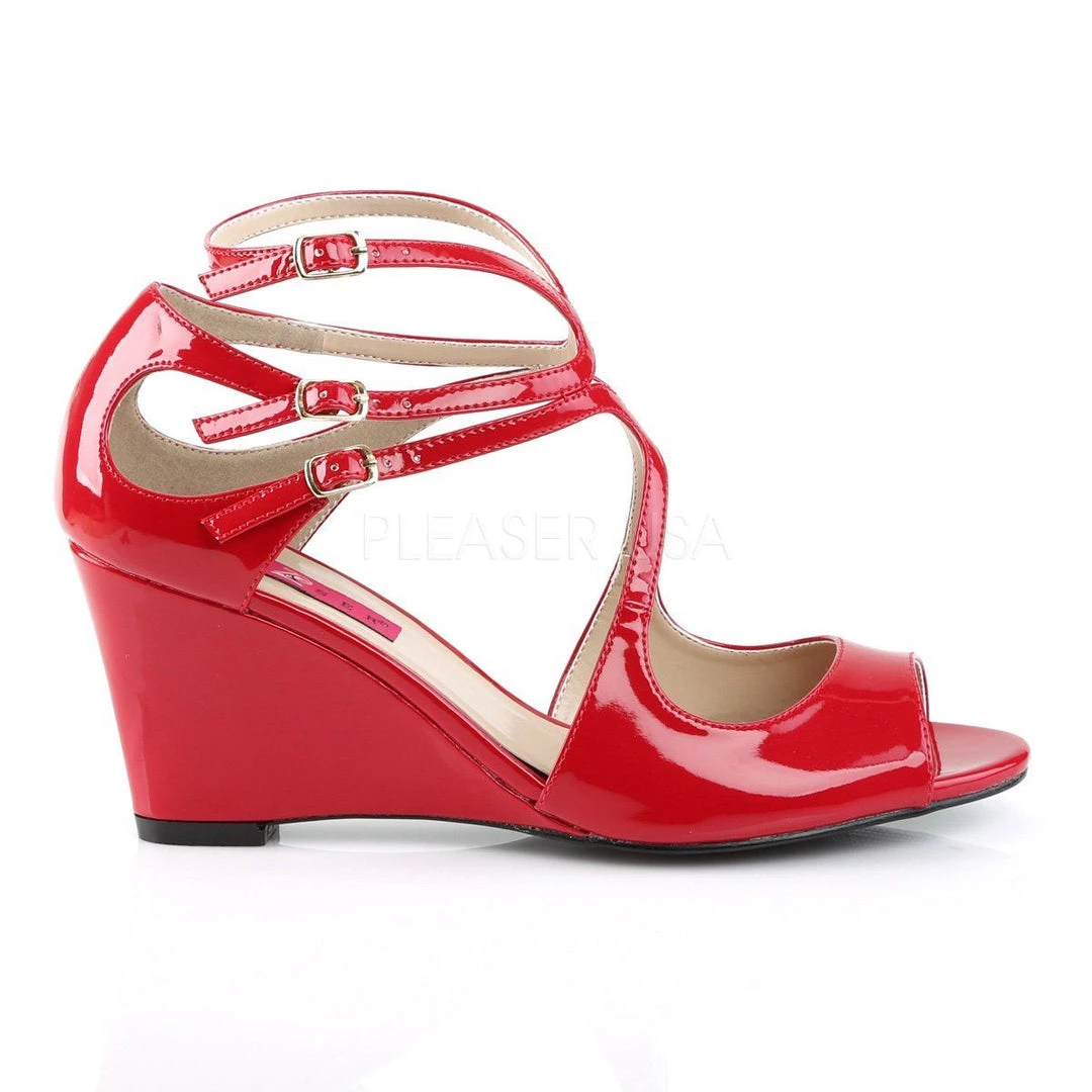 Pleaser Pink Label KIMBERLY-04 Red Patent Shoes 7 Pleaser Pink Label KIMBERLY-04 Red Patent Shoes