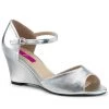 Pleaser Pink Label KIMBERLY-05 Silver Metallic Pu Shoes