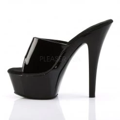 Pleaser KISS-201 Black Patent Platform Sandal Shoes
