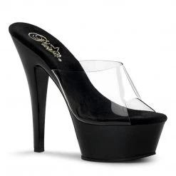 Pleaser KISS-201 Clear/Black Platform Sandal New Arrivals