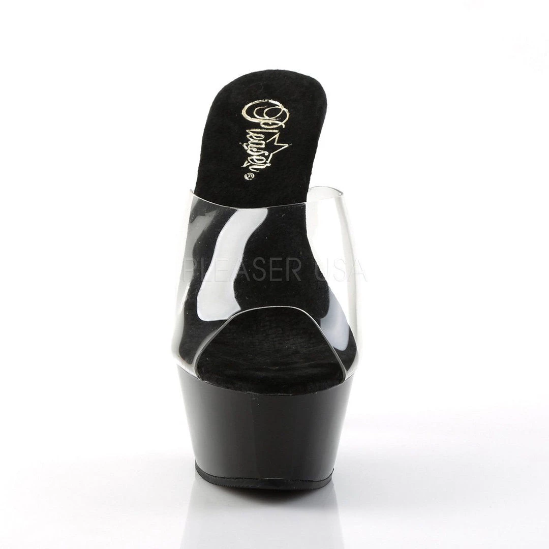 Pleaser KISS-201 Clear/Black Platform Sandal New Arrivals 4 Pleaser KISS-201 Clear/Black Platform Sandal New Arrivals