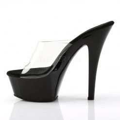 Pleaser KISS-201 Clear/Black Platform Sandal New Arrivals 10 Pleaser KISS-201 Clear/Black Platform Sandal New Arrivals