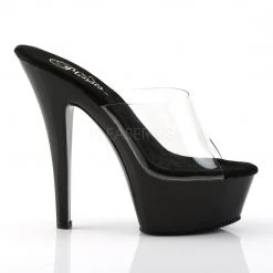 Pleaser KISS-201 Clear/Black Platform Sandal New Arrivals 12 Pleaser KISS-201 Clear/Black Platform Sandal New Arrivals