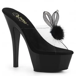 Pleaser KISS-201BUNNY Clear/Black Slide