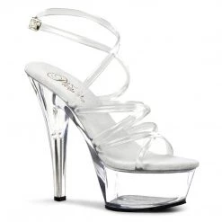 Pleaser KISS-206 Clear Platform Sandal Shoes