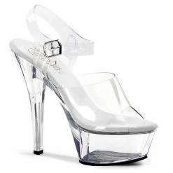 Pleaser KISS-208 Clear Platform Sandal