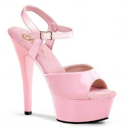 Pleaser KISS-209 Baby Pink Patent Platform Sandal Shoes