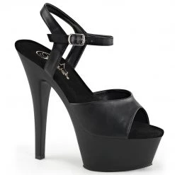 Pleaser Shoes KISS-209 Black Faux Leather Platform Sandal