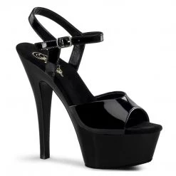 Pleaser KISS-209 Black Patent Platform Sandal