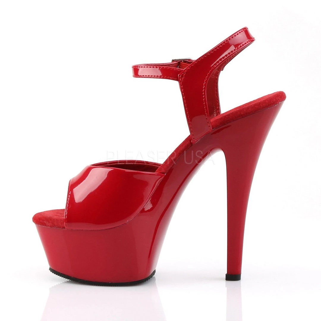 Pleaser KISS-209 Red Patent Platform Sandal New Arrivals 5 Pleaser KISS-209 Red Patent Platform Sandal New Arrivals