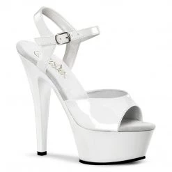 Pleaser KISS-209 White Patent Platform Sandal Coming Soon (Pre-Order)
