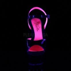Pleaser KISS-209TT Black Patent-Neon Hot Pink Platform Sandal Coming Soon (Pre-Order)