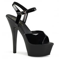 Pleaser KISS-209VL Black Patent Platform Sandal Shoes