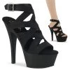 Pleaser KISS-241 Black Elastic Band Platform Sandal