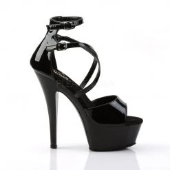 Pleaser KISS-254 Black Patent Platform Sandal