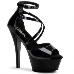 Pleaser KISS-254 Black Patent Platform Sandal