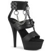 Pleaser Shoes KISS-261 Black Faux Leather Platform Sandal