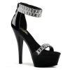 Pleaser Shoes KISS-269RS Black Platform Sandal