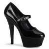 Pleaser KISS-280 Black Patent Mary Janes Shoes