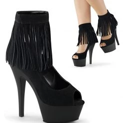 Pleaser Shoes KISS-285 Black Suede Pump