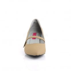 Pleaser Pink Label KITTEN-03 Taupe Nubuck Shoes