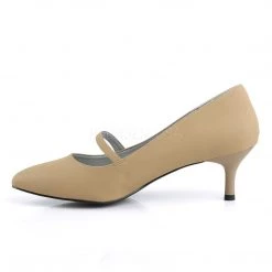 Pleaser Pink Label KITTEN-03 Taupe Nubuck Shoes