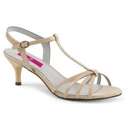 Pleaser Pink Label Shoes KITTEN-06 Cream Patent